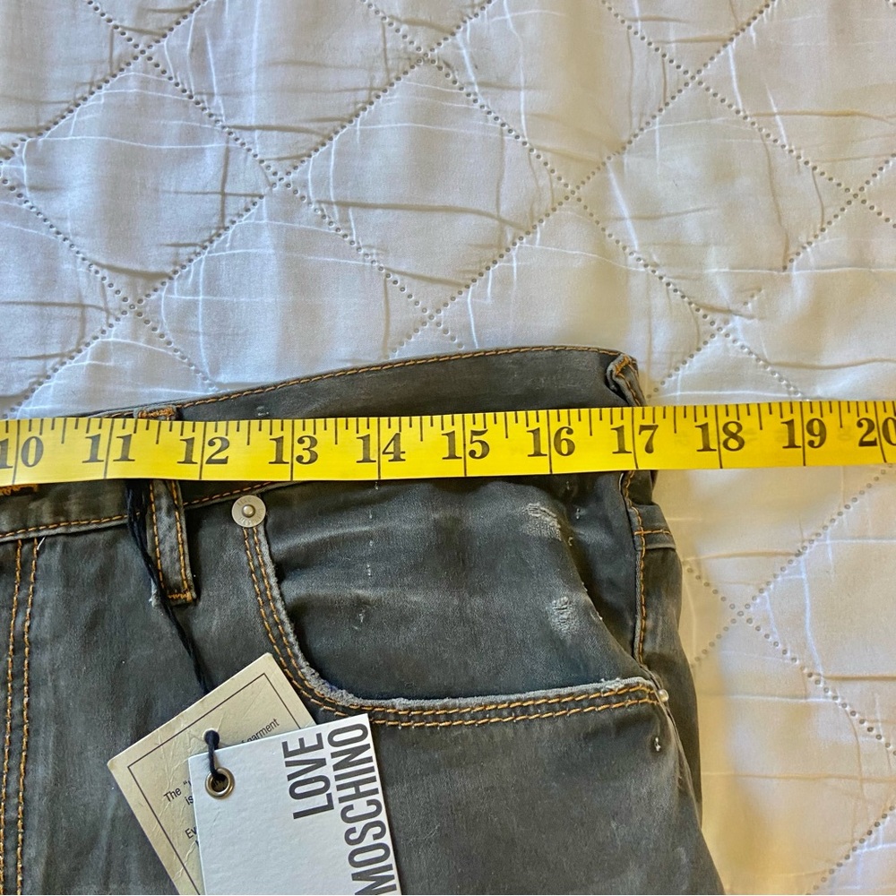 NWT Love Moschino Black/Dark Gray Slim Jeans Size 34 - Picture 3 of 9
